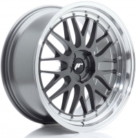 Set of 9.0x20" & 10.0x20 Japan Racing JR23 Hyper Gray Machined Lip
