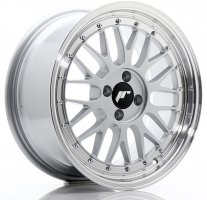 Set of 8.0x17" Japan Racing JR23 Hyper Silver Machined Lip