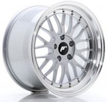 Set of 8.5x18" & 9.5x18 Japan Racing JR23 Hyper Silver Machined Lip