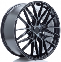 Set of 9.0x21" Japan Racing JR38 Black Brushed Tinted Face