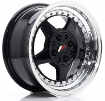 Set of 7.0x15" Japan Racing JR6 Gloss Black Machined