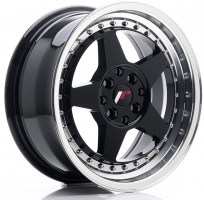 Set of 7.0x16" Japan Racing JR6 Gloss Black Machined