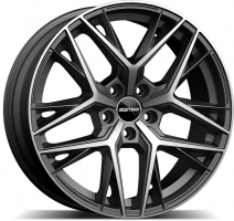 Set of 8.0x19" GMP Italia Lunica Matt Anthracite Diamond