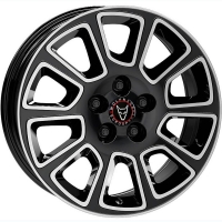 Set of 6.5x16" Wolfrace Eurosport Transporter 2 Diamond Black Polished