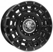 Set of 8.0x17" Tomahawk Yakama Satin Black Dark Tint