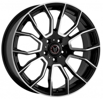 Set of 7.5x18" Wolfrace Eurosport Evoke X Gloss Black Polished