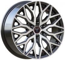 Set of 7.5x18" Wolfrace Eurosport Wolfsburg Super 6 Gloss Black Polished