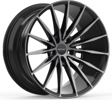 Set of 10.0x20" Inovit Torque Satin Black Machined Face Dark Tint