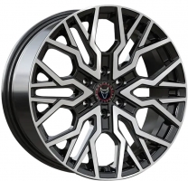 Set of 7.5x18" Wolfrace Eurosport Munich Super 6 Gloss Black Polished