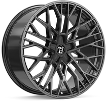 Set of 9.0x20" Wolfrace 71 Venom Black Gloss Raven Black