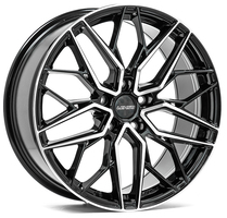 Set of 8.5x18" Lenso Ventus Gloss Black & Polished