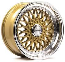 Set of 7.0x15" Lenso BSX Gloss Gold & Polished