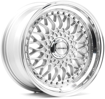 Set of 7.5x17" Lenso BSX Gloss Silver & Polished