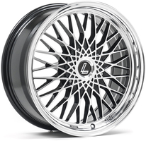 Set of 7.5x17" Lenso Eagle 3 Gloss Black & Polished