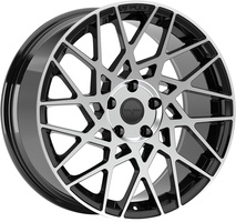Set of 8.5x19" Velare VLR03 Diamond Black Machined Face