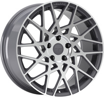 Set of 8.5x19" Velare VLR03 Platinum Grey Machined Face