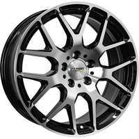 Set of 8.0x18" & 8.5x18" Wolfhart Munich 3 Gloss Black Polished