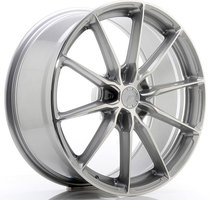 Set of 8.5x20" & 9.0x20" Japan Racing JR37 Silver Machined Face