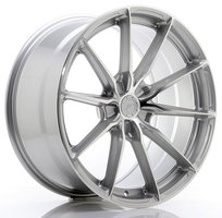 Set of 9.0x20" & 10.0x20" Japan Racing JR37 Silver Machined Face