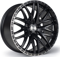 Set of 8.0x18" 3SDM 0.75 Matt Black Machined Lip