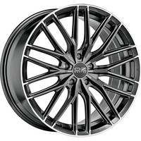 Set of 9.5x20" & 10.5x20" OZ Racing Gran Turismo HLT Star Graphite Diamond Lip
