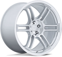 Set of 8.5x18" Rotiform RPS Matte Silver Diamond Cut Lip