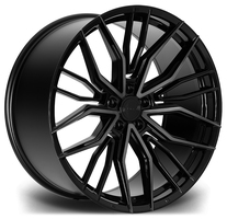 Set of 8.5x19" & 9.5x19" Riviera RF9 Black Polished Dark Tint