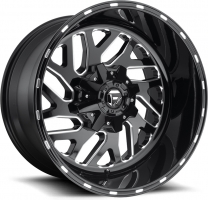 Set of 9.5x22" Fuel Triton D581 Black & Milled