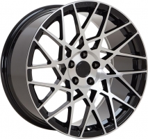 Set of 8.5x19" Velare VLR03 Diamond Black Machined Face