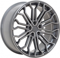 Set of 8.5x20" & 10.0x20 Velare VLR04 Platinum Grey Machined Face