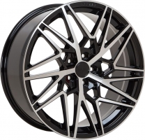 Set of 8.5x20" & 10.0x20 Velare VLR06 Diamond Black Machined Face