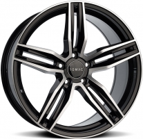 Set of 8.5x19" Romac Venom Black/Polished Face