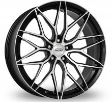 Set of 8.0x18" Dotz Suzuka Black Polished