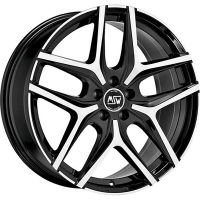 Set of 8.5x20" & 9.0x20 MSW MSW 40 Gloss Black Full Polished