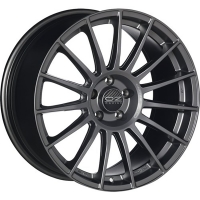Set of 7.5x17" OZ Racing Superturismo LM Matt Graphite Silver Lettering