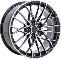 Set of 8.5x20" & 10.0x20 Velare VLR07 Diamond Black Machined Face