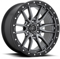 Set of 9.0x17" Fuel Rebel 6 D680 Anthracite