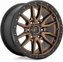 Set of 9.0x18" Fuel Rebel 5 D681 Matte Bronze Black Bead Ring