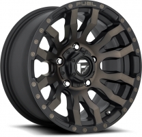 Set of 9.0x18" Fuel Blitz D674 Matte Black Double Dark Tint