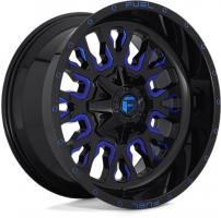 Set of 9.0x18" Fuel Stroke D645 Gloss Black Blue Tinted Clear