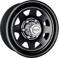 Set of 7.0x16" Dotz Dakar (Steel) Black