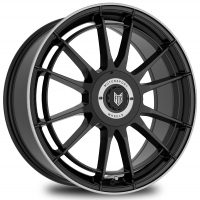 Set of 8.5x19" & 9.5x19 Fox VR4 Satin Black Polish Lip