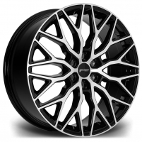 Set of 8.0x20" Velocity VC1 Black Polished