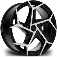 Set of 8.0x18" Riviera RTV Gloss Black Polished