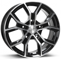 Set of 6.5x16" 1Form Edition 7 Transit Gloss Black with Polished Face