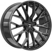 Set of 8.5x18" Wolfrace 71 Munich GTR Black Gloss Raven Black