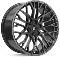 Set of 8.5x18" Wolfrace 71 Venom Black Gloss Raven Black