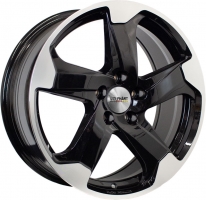 Set of 8.0x18" Wolfhart Genesis 2 Gloss Black Polished