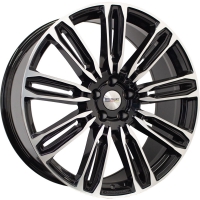 Set of 9.5x22" Wolfhart RR1 Gloss Black Polished